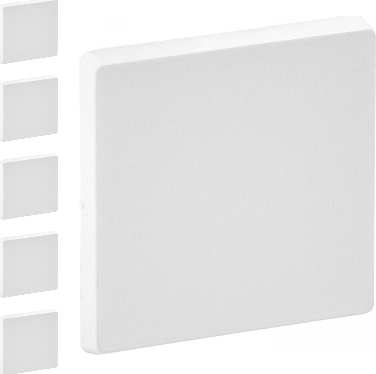 Лицевая панель Legrand Valena Life для выключателя/переключателя одноклавишного белая (комплект из 5 шт.)