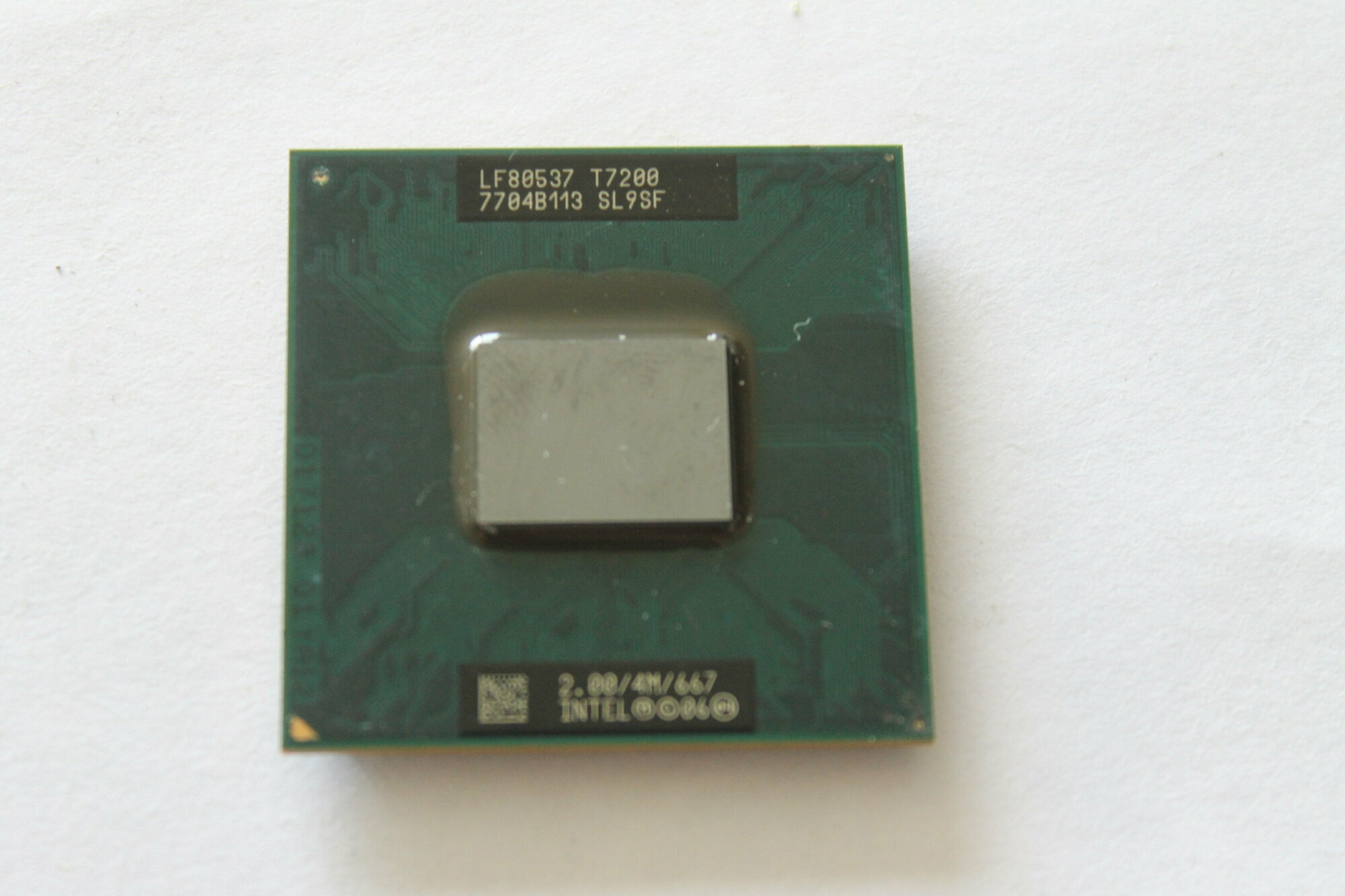 Процессор для ноутбука Intel Core2Duo T7200, Merom, 2 ядра, 2 потока PPGA478