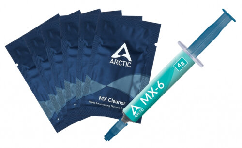 Термопаста Arctic Cooling ARCTIC MX-6 Термопаста Thermal Compound 4 грамма with 6pcs MX Cleaner ACTCP00084A