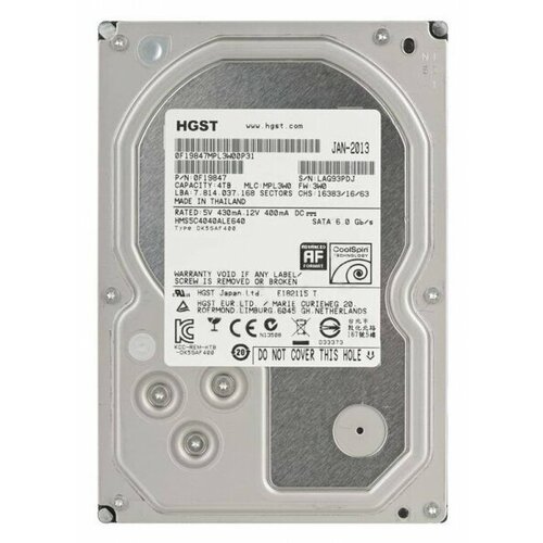 Жесткий диск Hitachi 0F19847 4Tb SATAIII 35 HDD 7694000₽