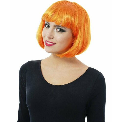 Оранжевый парик-каре (17654)