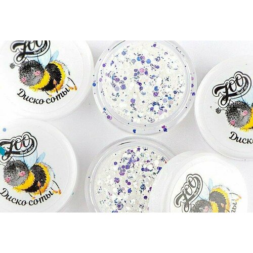 Zoo Nail Art 1329 Шестигранники микс Диско соты 2 г