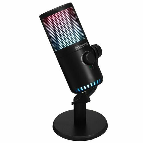 MAONO DM30 RGB черный, проводной, настольный, -4 дБ, от 20 Гц до 20000 Гц, jack 3.5 мм, USB, USB Type-C