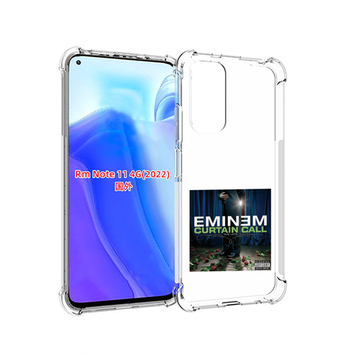 Чехол MyPads Eminem CURTAIN CALL, THE HITS для Xiaomi Redmi Note 11 4G ( Глобальная версия ) задняя-панель-накладка-бампер чехол mypads eminem curtain call the hits для xiaomi black shark 5 задняя панель накладка бампер