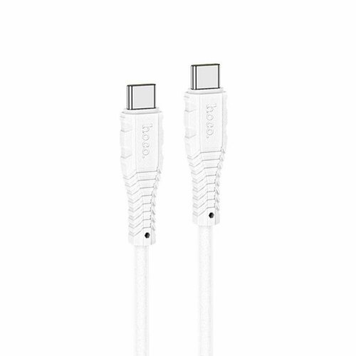 USB-C кабель HOCO X67 Nano Type-C 3А PD 60W силикон 1м (белый) usb c кабель hoco x67 nano lightning 8 pin 3а pd 20w 1м силикон белый