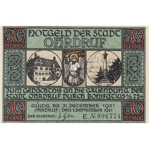 Германия (Веймарская Республика) Ордруф 50 пфеннигов 1921 г. (E) (3) германия веймарская республика ордруф 50 пфеннигов 1921 г c 3