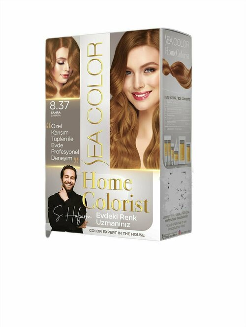 SEA COLOR Набор для окрашивания волос HOME COLORIST HAIR DYE KIT 8.37 Сахара