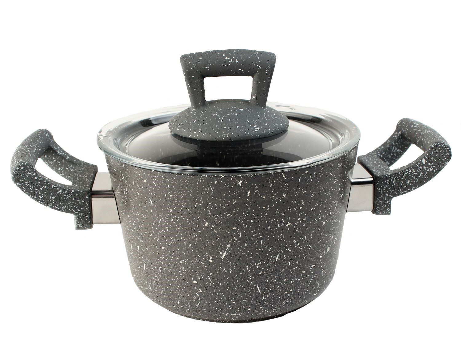 Кастрюля с антипригарным покрытием d16см 1,6л / ETTCKK0016001 серый