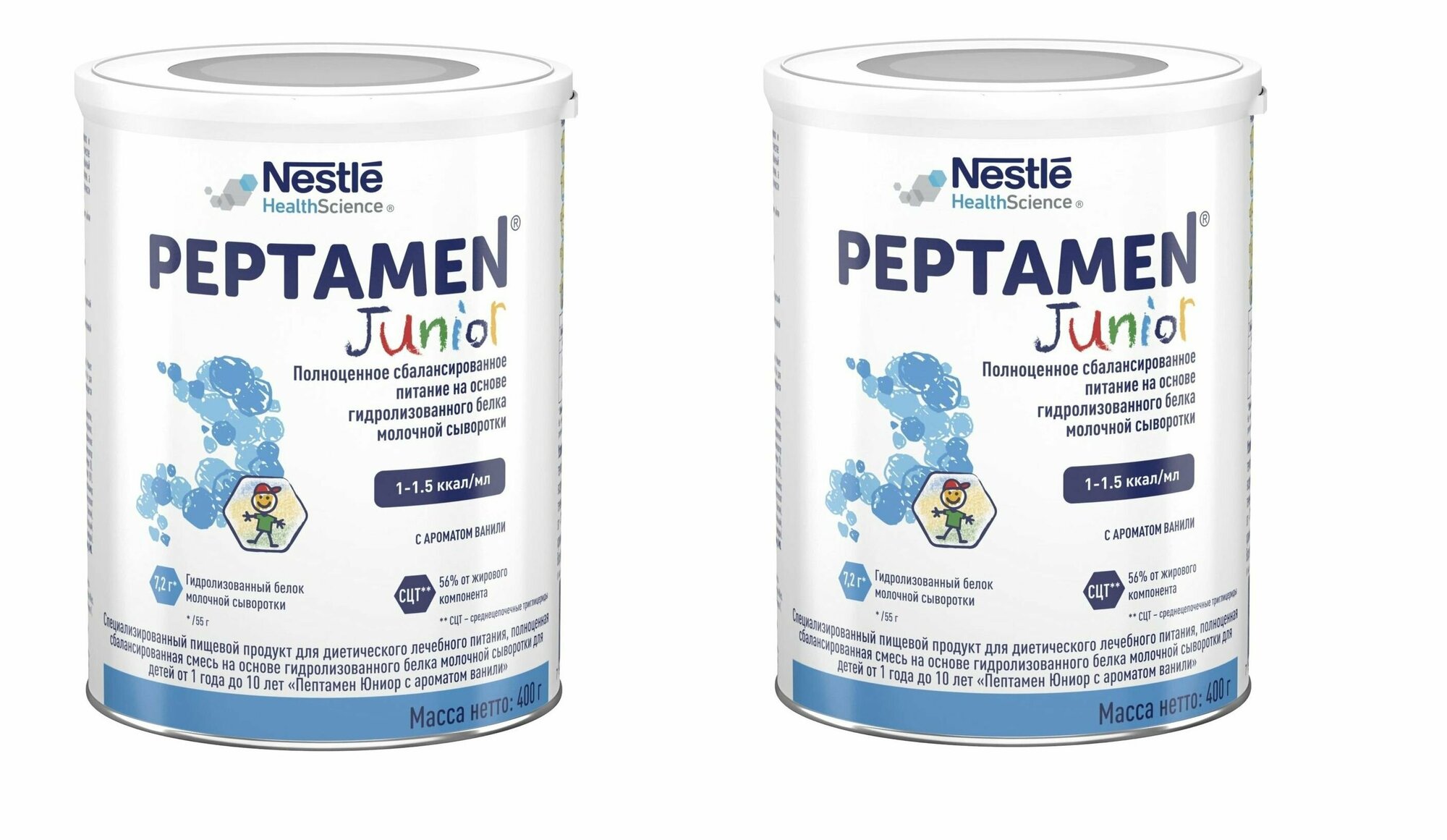 Молочная смесь Nestle Peptamen Junior 3, с 12 месяцев, 400 г 2 шт