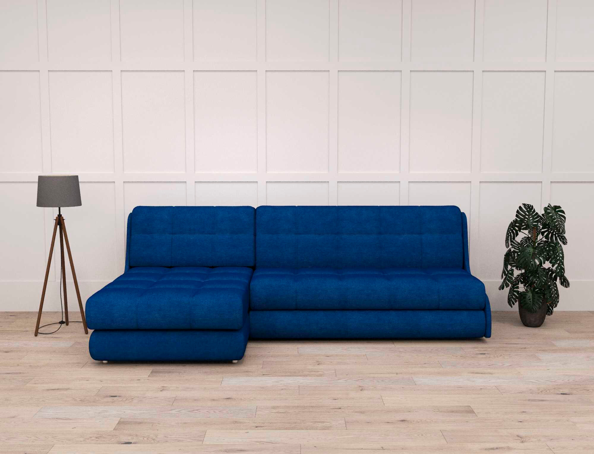 фото Диван нэндо "Турин" с оттоманкой Velutto 26 182x178x90