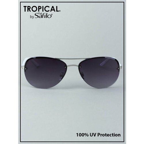 фото Солнцезащитные очки tropical by safilo marnie, оправа: металл, с защитой от уф, для женщин, серебряный