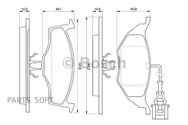 Тормозные колодки Bosch - фото №1