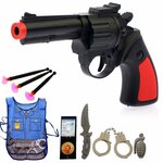 Полицейский набор Woow Toys 8 предметов, бонус-жилет и книжка-раскраска (8663) - изображение