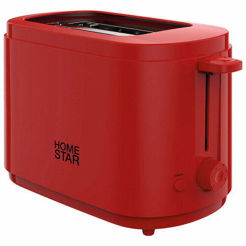 Тостер HomeStar HS-1050, цвет: красный, 750 Вт