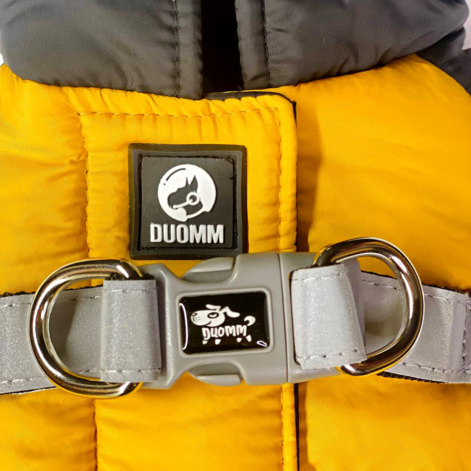 Зимний комбинезон "Duomm" для мелких и средних собак, желтый, размер S - фотография № 2