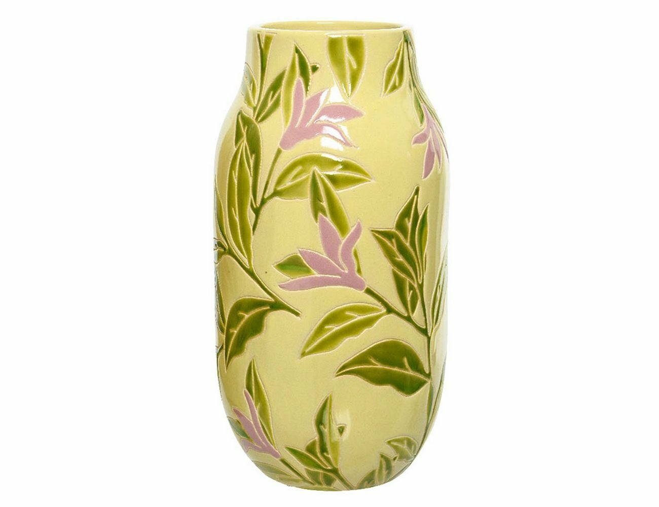 Керамическая ваза ручной работы летняя безмятежность, розовые цветы, 32 см, Kaemingk 806877-2