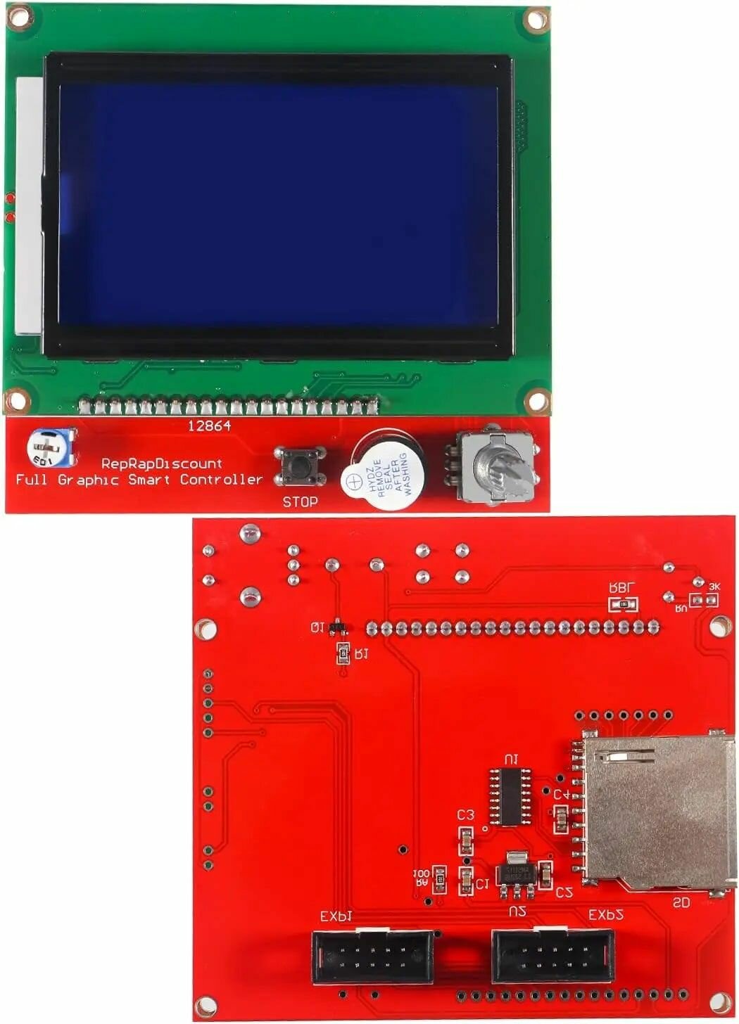 Дисплей 12864 FULL GRAPHIC Smart Controller (LCD12864 RepRap Discount Full Graphic Smart Controller), для платформы Ramps v1.4, v1.5, v1.6. — фото 5