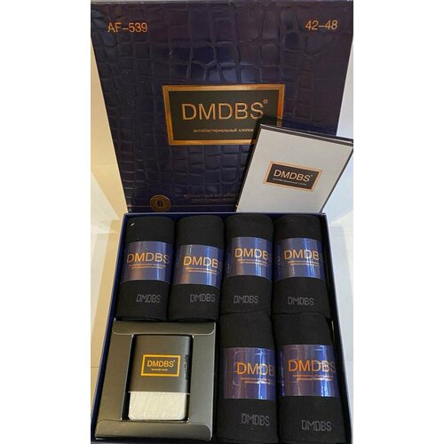 фото Носки dmdbs dmdbs, комплект, 6 пар, размер 42/48, черный