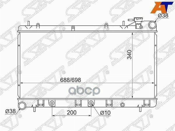 Радиатор Subaru Forester 97-02 / Impreza 92-00 Sat арт. SG-SB0001