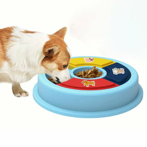Игрушка для собак и кошек интерактивная SkyRus Mini Puzzle Toy, голубая игрушка для кошек интерактивная пирамида трек башня с мячами vrv for pets для кошек голубая