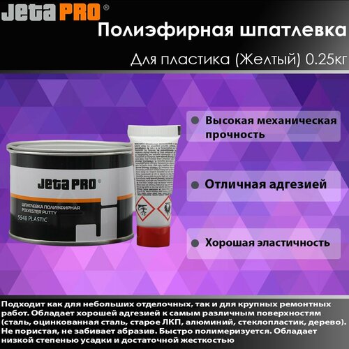 JETA PRO Автошпатлевка полиэфирная Для пластика PLASTIC 0.25кг