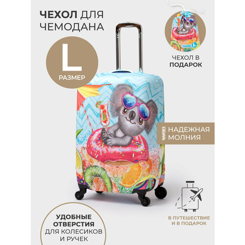 фото Чехол для чемодана , размер l, голубой mixfix