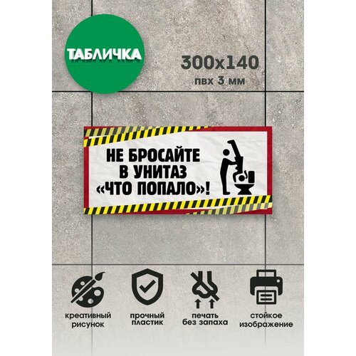 фото Табличка на туалет 30х14см, оригинальная, смешная, стильная гкм