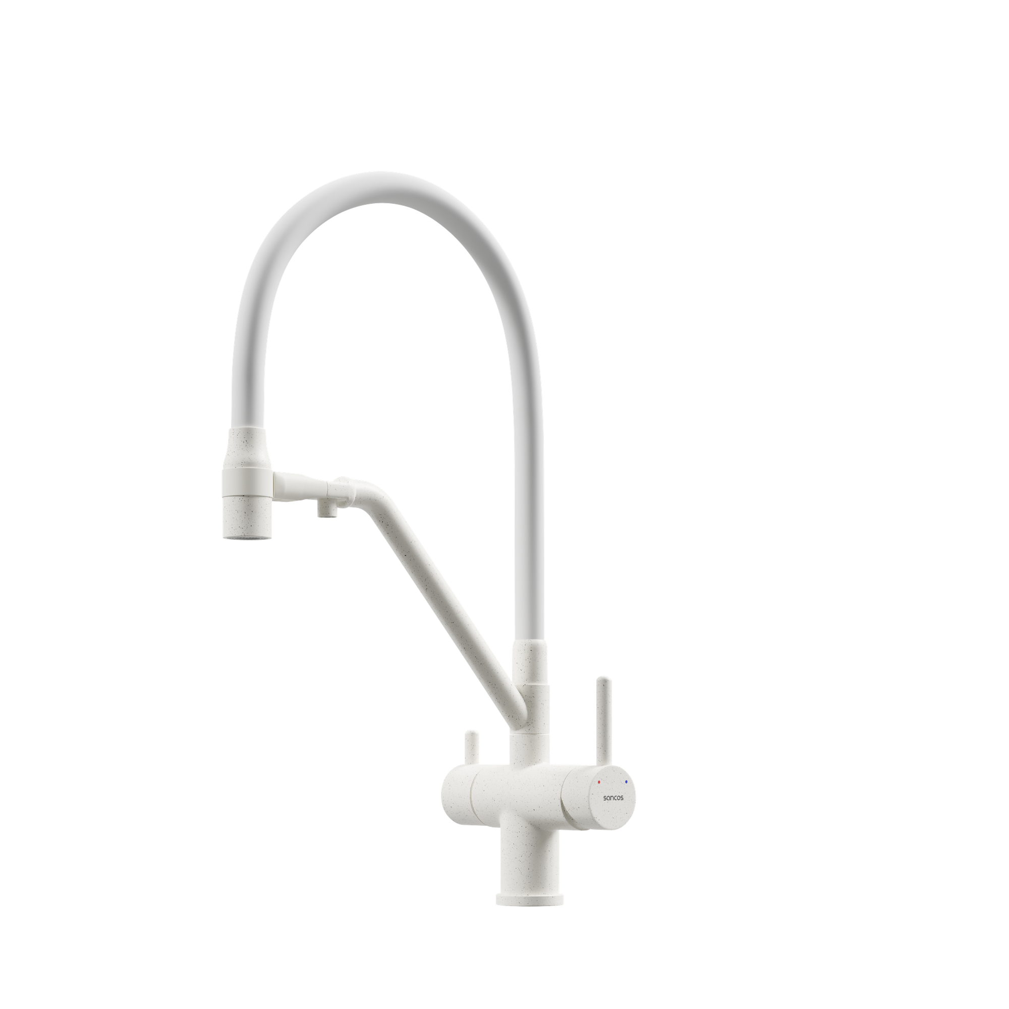 Смеситель для кухни SANCOS Dora с возможностью подключения фильтра для воды, цвет матовый белый, арт. SC4003MW