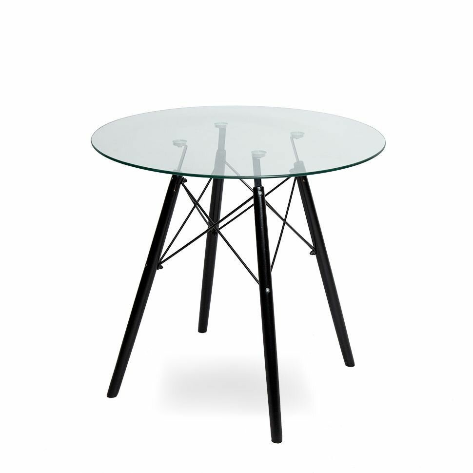 фото Стол обеденный B-trade SN-4 CLEAR 70 CLEAR/BLACK
