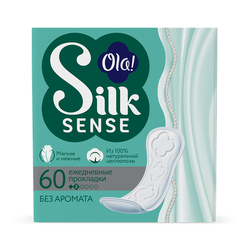 Ola! Silk Sense Прокладки ежедневные Daily 60 шт ola прокладки silk sense ultra normal deo ромашка 4 капли 10 шт белый ромашка