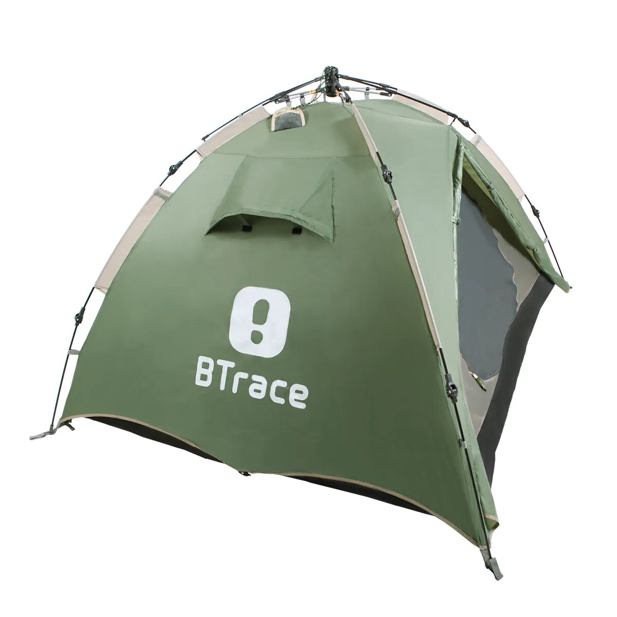Палатка кемпинговая трёхместная Btrace Flex 3 Pro, зелeный