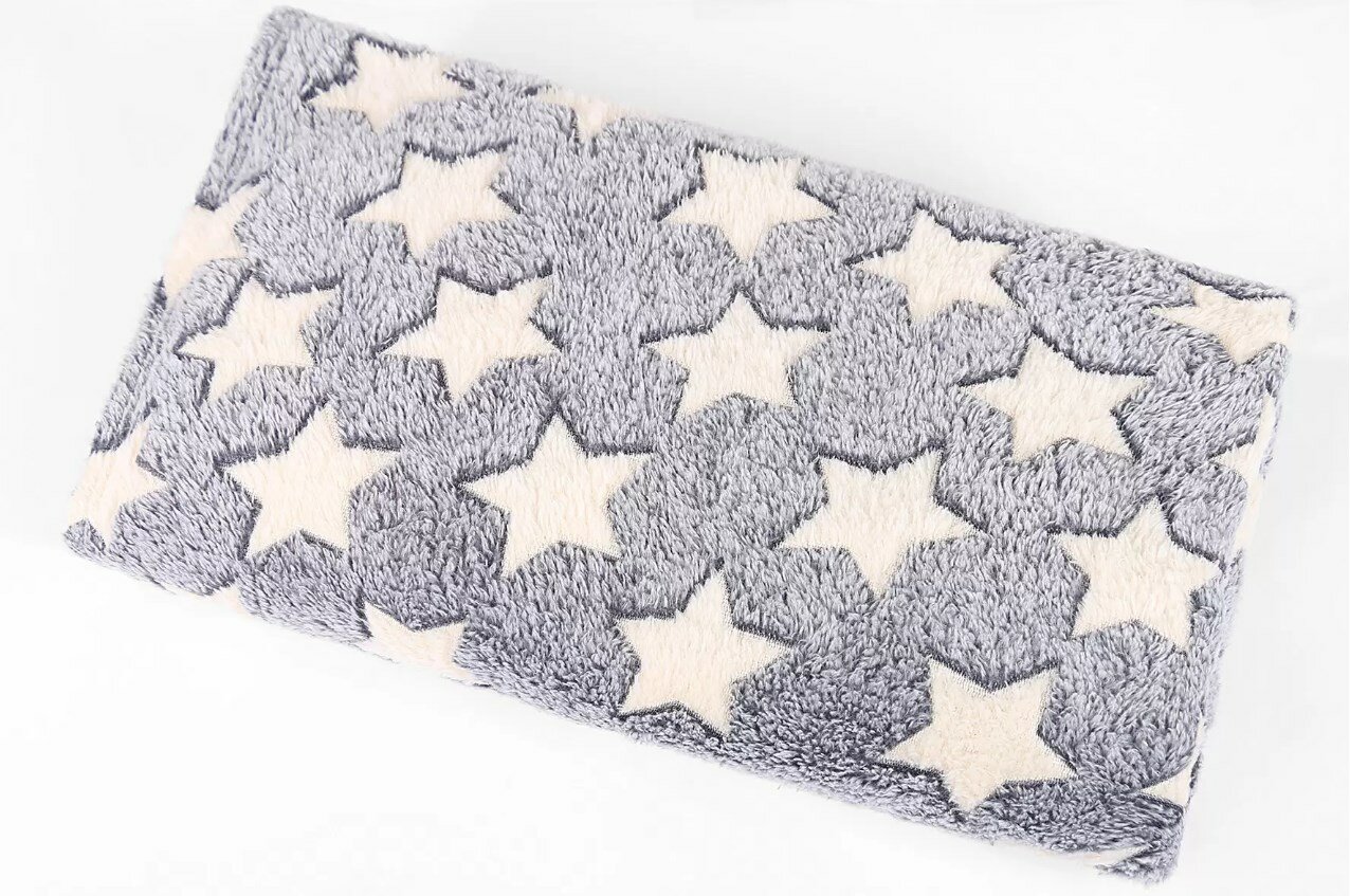 фото Плед бамбуковый легкий 180х200 звезды синий