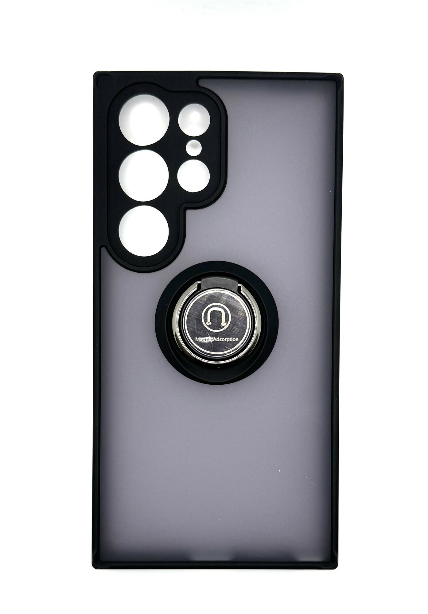 фото Чехол Samsung S24 Ultra противоударный (Брони чехол) с кольцом-подставкой и металлической пластиной