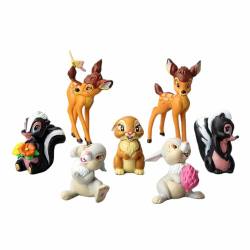 Набор фигурок Дисней Бэмби / Bambi Disney 7шт (6-10см