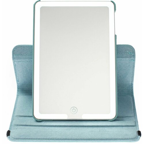 Зеркало косметическое - планшет CleverCare с LED подсветкой, цвет голубой зеркало косметическое clevercare sm145d w white