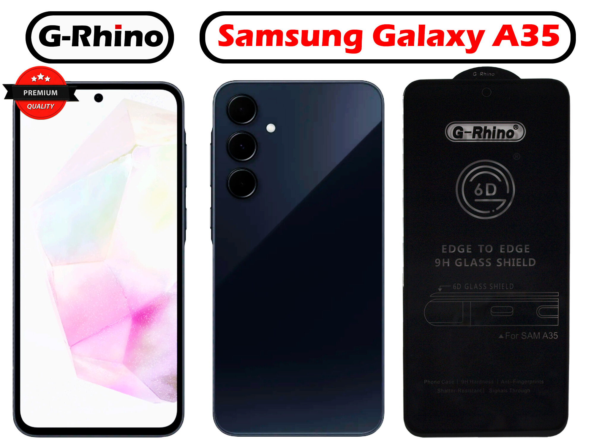 Защитное стекло G-Rhino для Samsung Galaxy A35