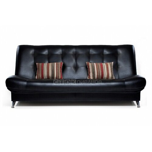 Диван Сток Диванов Гранд Black черный 195 см, механизм книжка