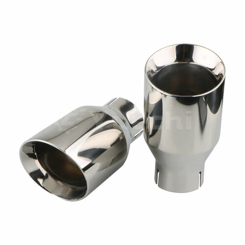 Насадка на выхлопную трубу Yuechi Universal: хромированный глушитель, двухслойный, диаметр 101 мм арт. YC-WH0074