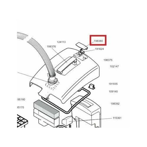 Крепление крышки корпуса пылесоса Thomas Genius Aquafilter 1000₽