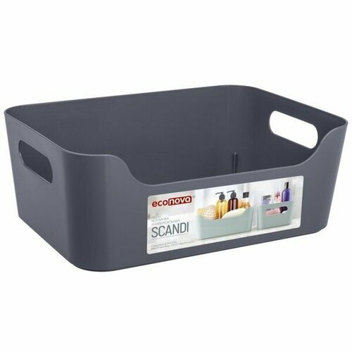 Корзина универсальная Бытпласт Scandi 17х12х75см 12л пластик серый 495₽