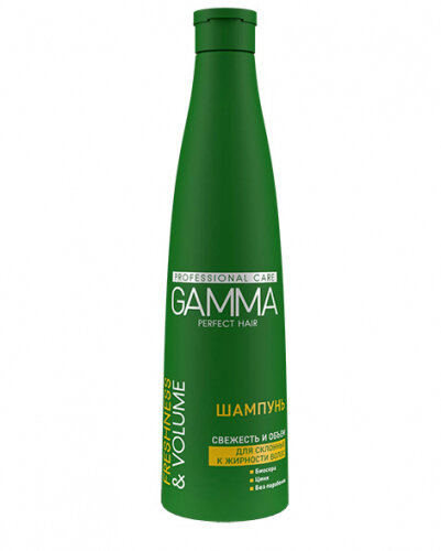 Шампунь для волос Gamma Perfect Hair Свежесть и объем, для жирный волос, 350 мл