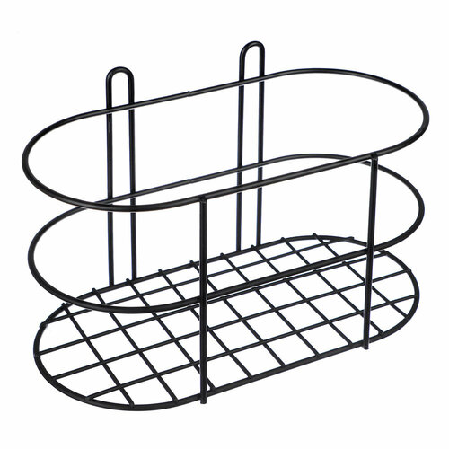 VETTA Полочка для ванной комнаты самоклеящаяся 20x10x11 см металл черный 527₽