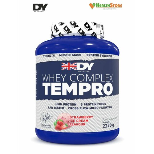 Dorian Yates DY Nutrition Whey Complex Tempro 2,27кг (клубничное мороженое), протеин многокомпонентный, протеин сывороточный