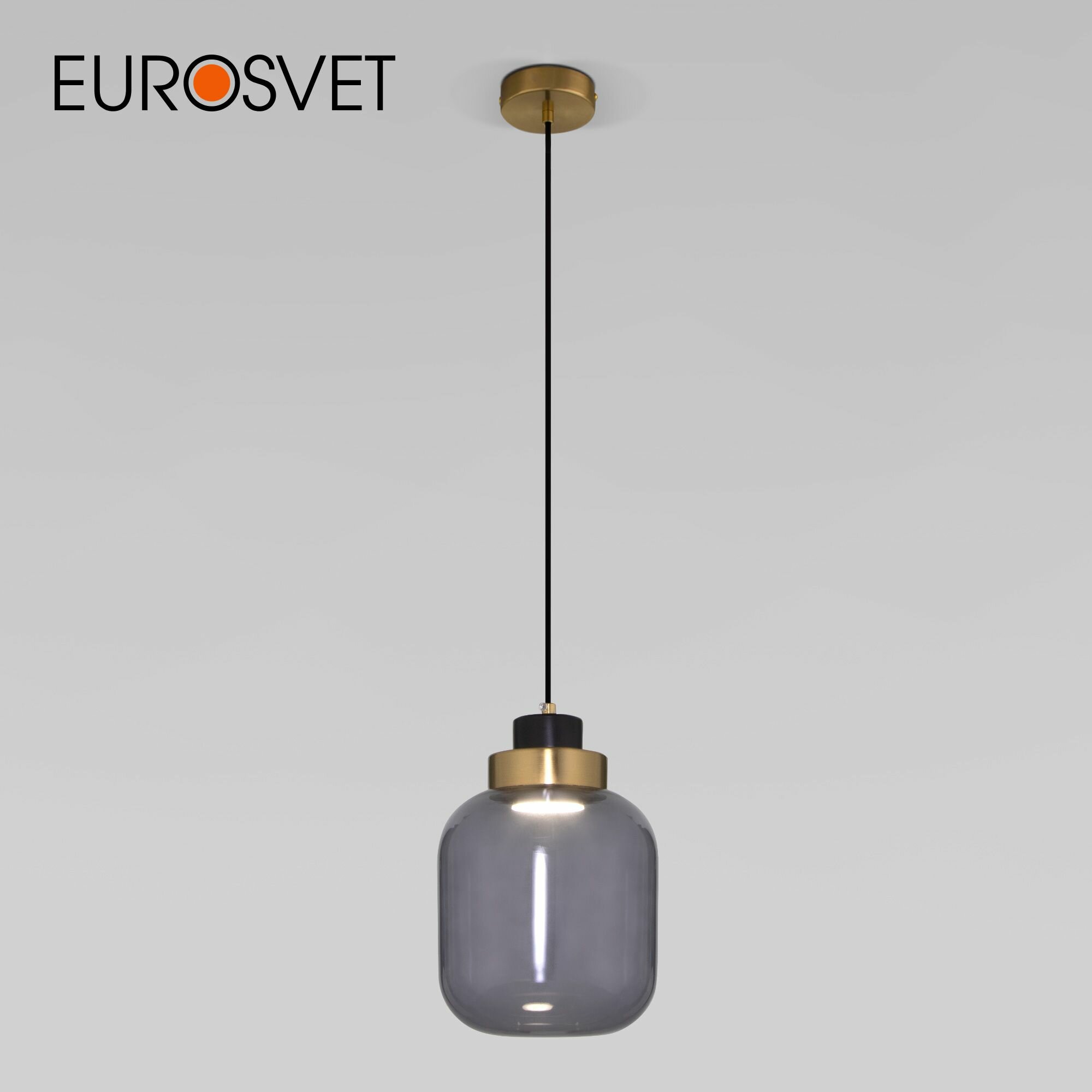 Подвесной светильник Eurosvet Jeffry 50240/1 LED дымчатый a060673 - фото №1