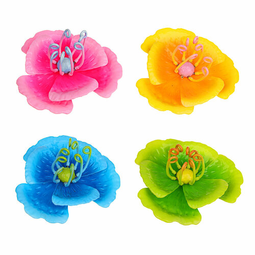 INBLOOM Фигурка на стержне Цветок 125х125х64см металл пластик 6 штук 1888₽