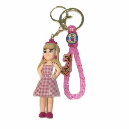 Брелок Barbie Стейси в клетчатом платье силикон 75 см розовый 346₽