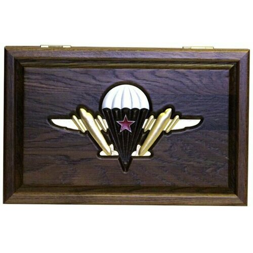 Резные дорожные нарды из массива мореного дуба ВДВ 36х46 см 999-RTN-3VDVM