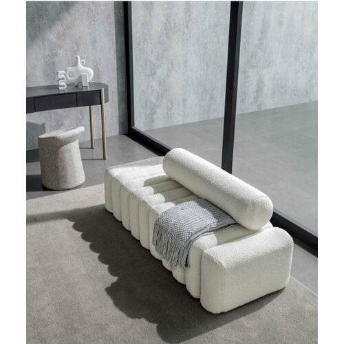 Дизайнерский диван Accordion white BUKLE 60х180х45см