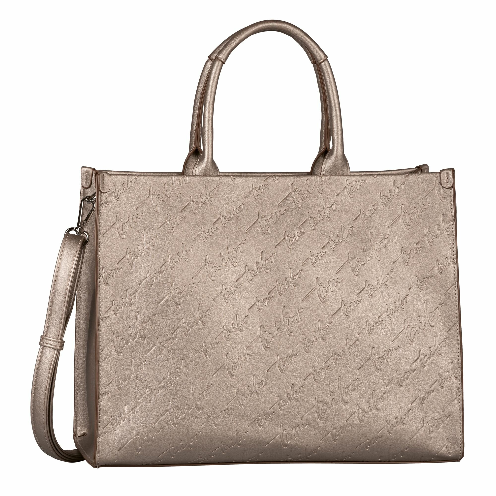 фото Женская сумка тоут Tom Tailor Denice Zip tote bag M s_010922 127 metallic taupe