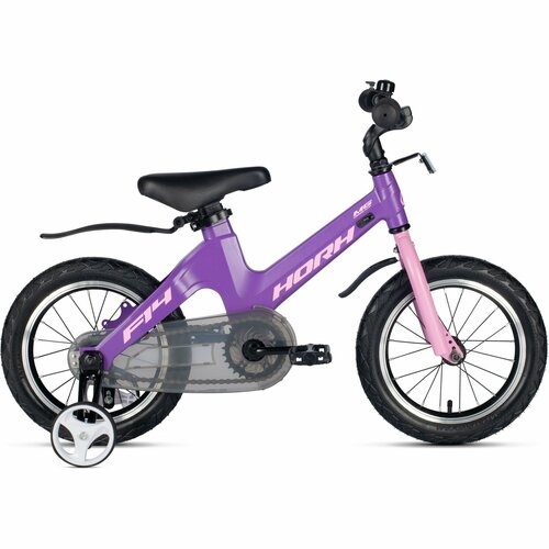 Велосипед Horh Formula 14 2024 детский для девочек магниевая рама 1 скорость для роста 95-110 см цвет Purple-Pink 13306₽